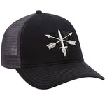 5th Special Forces Group V Black and Gray Ball Cap - MESH