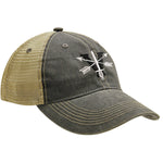 5th Special Forces Group V Black and Gray Ball Cap - MESH