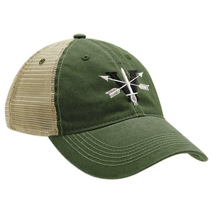 5th Special Forces Group V Black and Gray Ball Cap - MESH