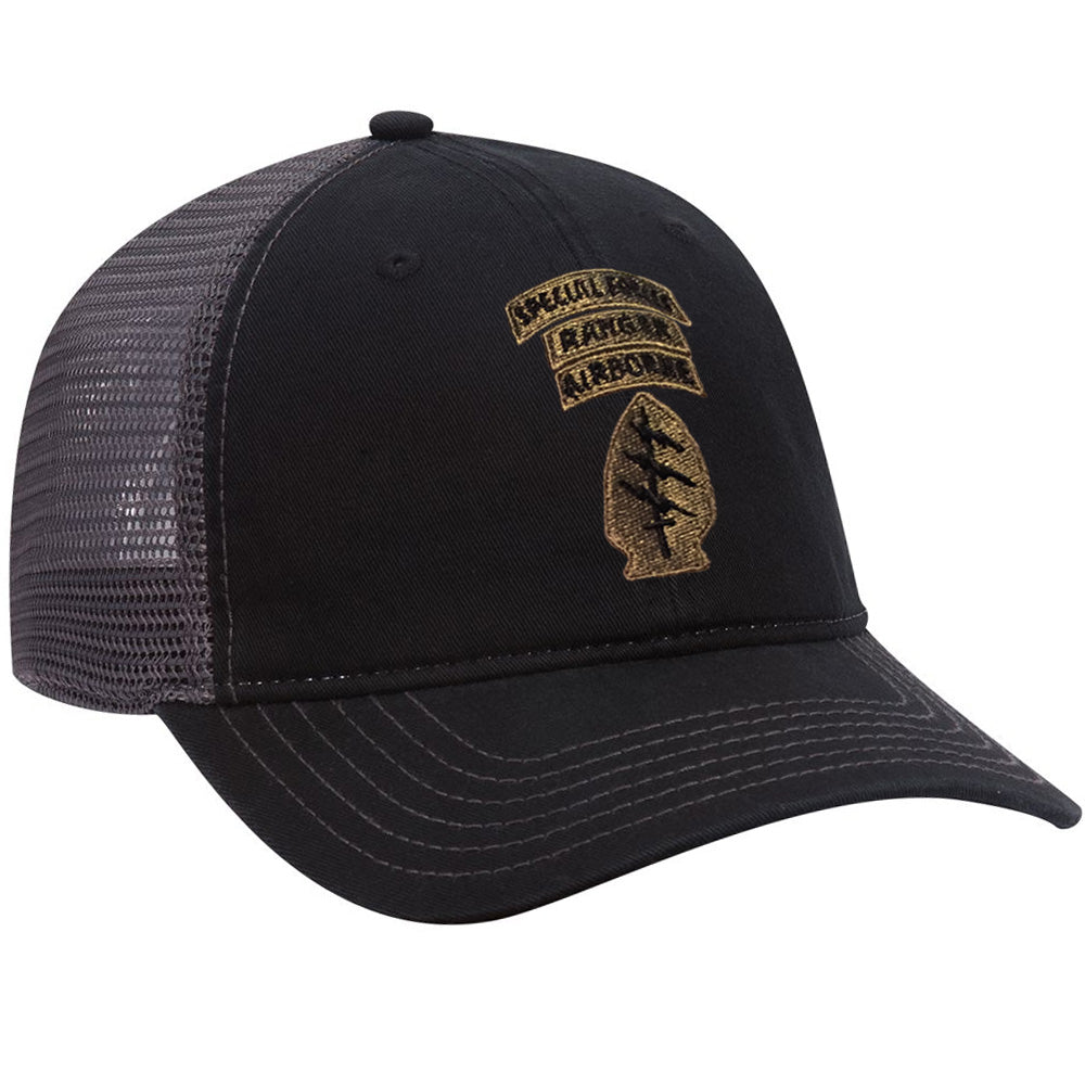 Special Forces SSI Ranger Subdued Ball Cap - MESH