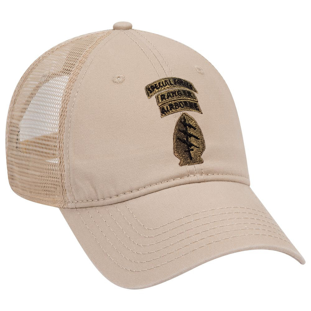 Special Forces SSI Ranger Subdued Ball Cap - MESH